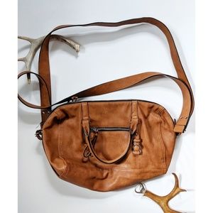 ZARA Basic Faux Leather Vegan Hobo Crossbody Bag